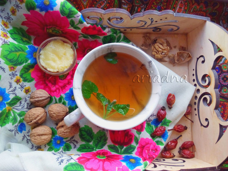 Чай с веточек смородины и малины
