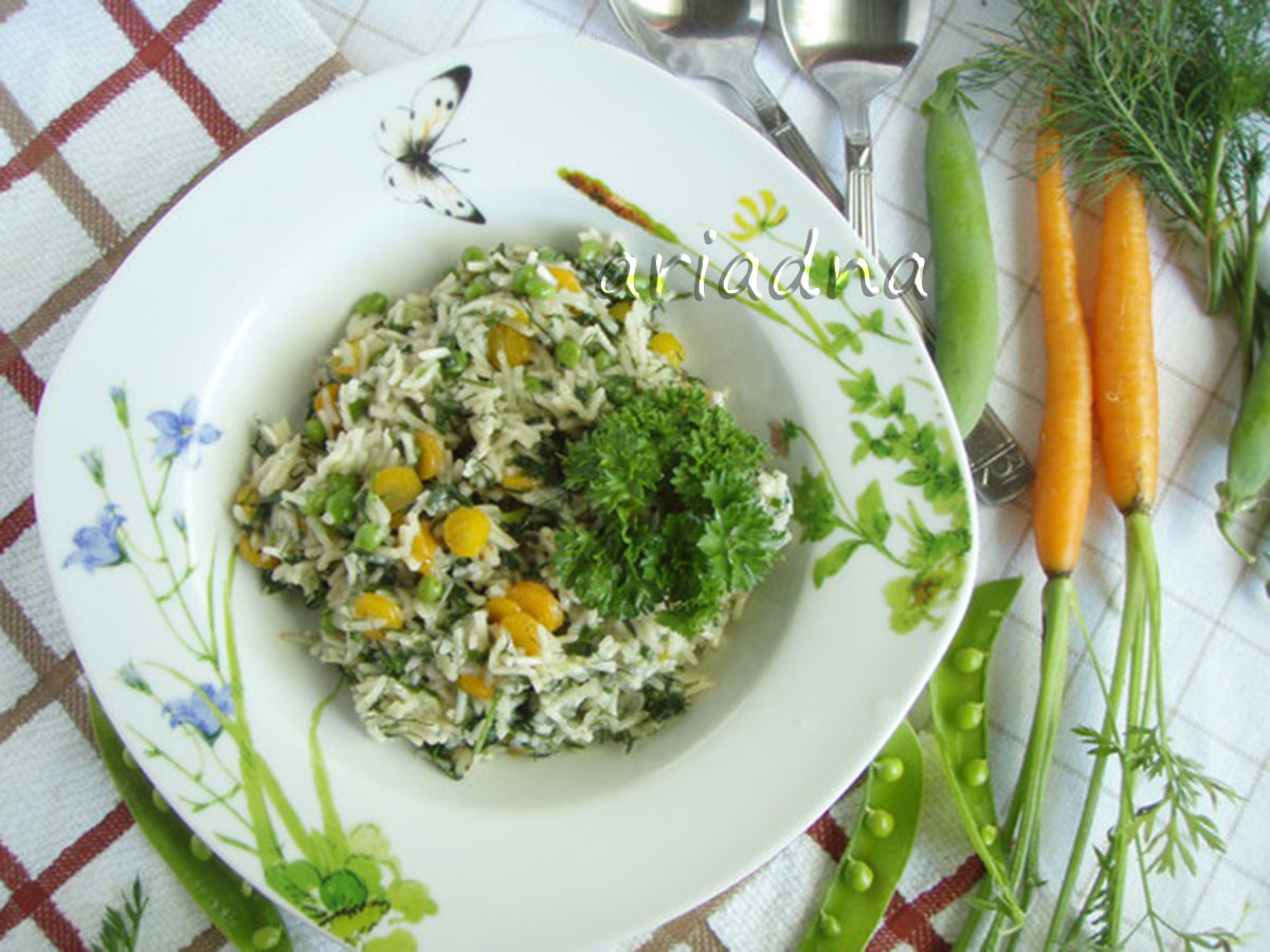 Riso con le verdure in padella
