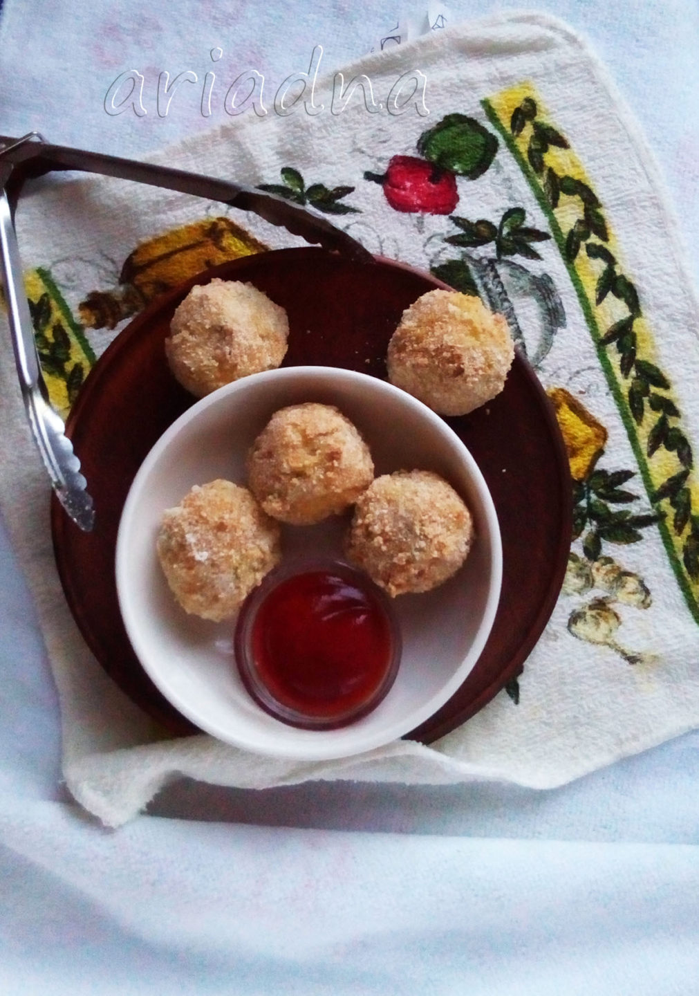Картофельные шарики с плавленым сыром
